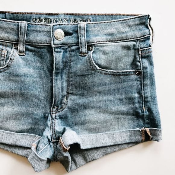 American Eagle Hi Rise Shortie Shorts 4 - Picture 6 of 6
